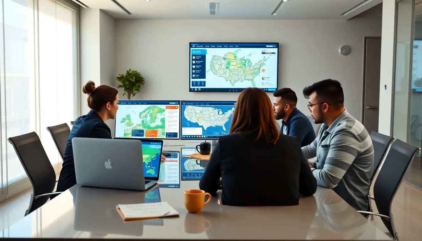 diverse team collaborating on CK2Generator strategies in a modern office.